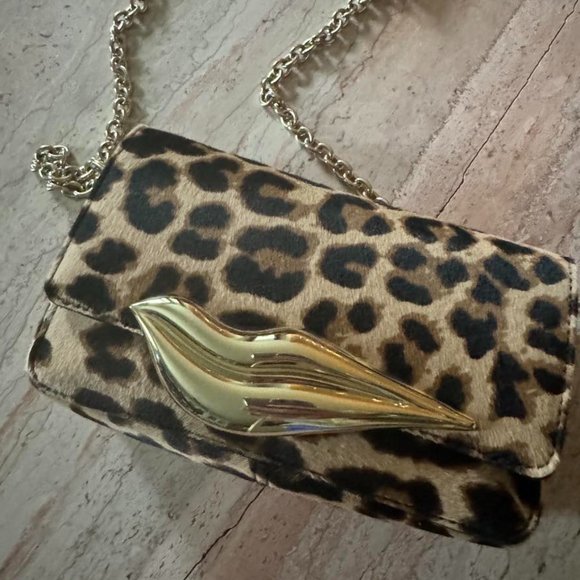 DVF Genuine Cowhide  Leather Mini Lip Bag Animal Removable Chain Shoulderstrap - Picture 8 of 16